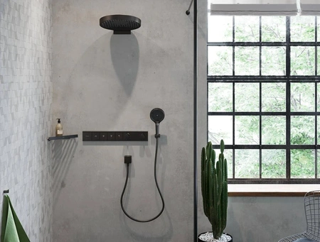 Ручной душ Hansgrohe Rainfinity 130 3jet 26864670 черный матовый