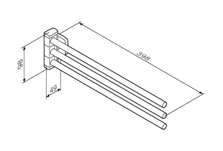 Тройная вешалка-вертушка для полотенец Am.Pm Gem A9032700