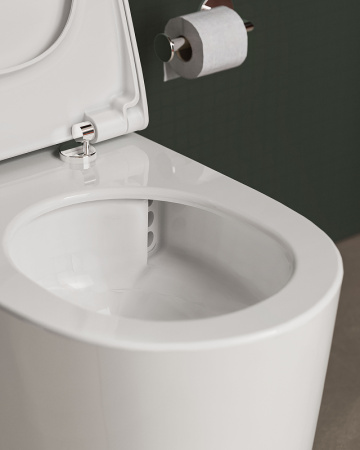 Подвесной унитаз безободковый Vitra Nest QuantumFlush 7870B403-0075 без сиденья