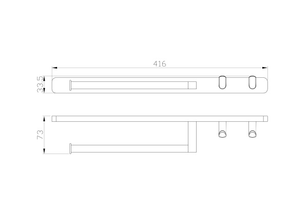 Кольцо для полотенец с 2 крючками WONZON & WOGHAND GRAFFITY, брашированное золото WW-9361-BG