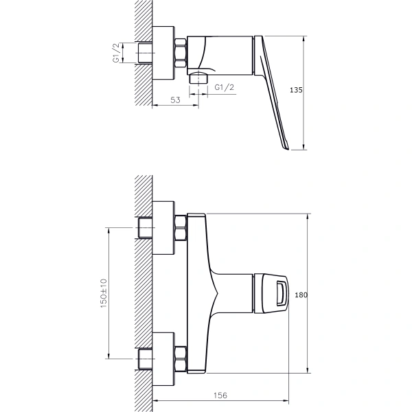 Смеситель для душа RUSH Socotra ST1235-63