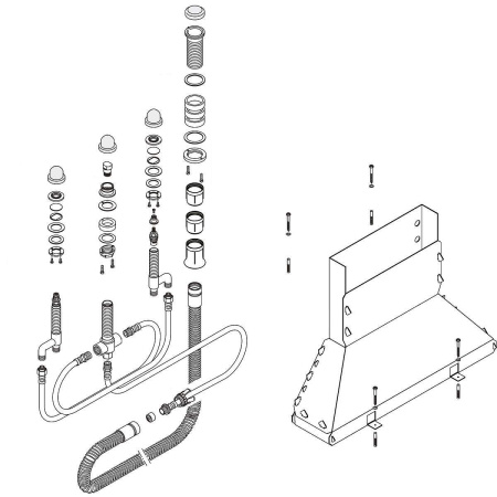Скрытая часть смесителя на 4 отверстия Hansgrohe Secubox 13444180