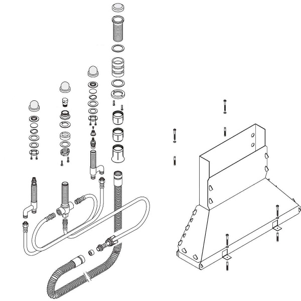 Скрытая часть смесителя на 4 отверстия Hansgrohe Secubox 13444180