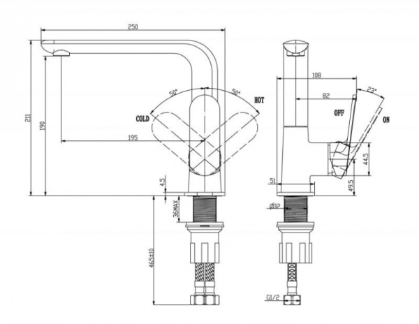 Смеситель для кухни BelBagno Ancora ANC-LAM-CRM