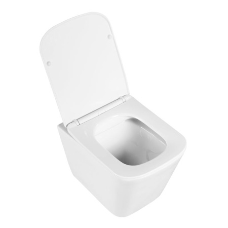 Унитаз подвесной безободковый с сиденьем BelBagno DUE BB3103CHR/SC