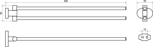 Полотенцедержатель Ravak CR 340 X07P319 Полотенцедержатель Ravak CR 340 X07P319