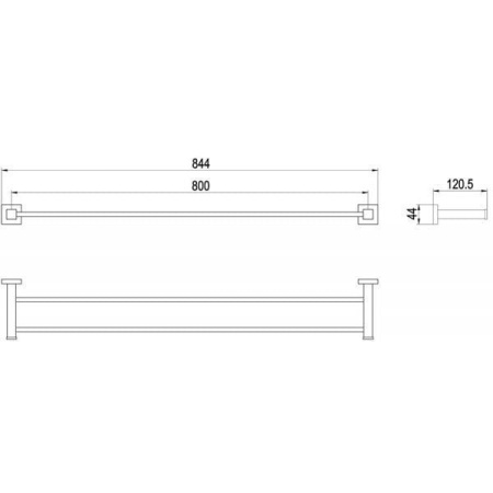 Полотенцедержатель двойной Timo Selene 10056/00