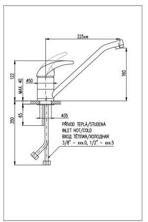 Смеситель для кухни Rav Slezak Dunaj D405.5LUX