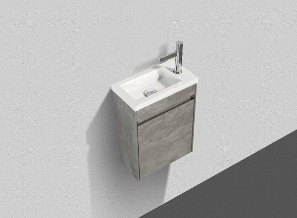 База под раковину подвесная BelBagno PIETRA MINI-460-1A-SO-SCM-L Stucco Cemento