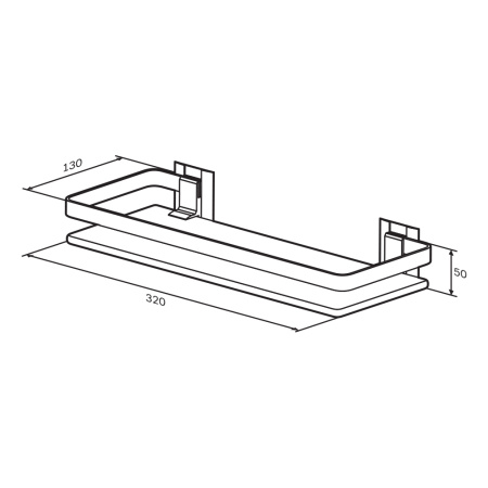 Полка  стеклянная Am.Pm Sense L A7455100