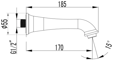 Излив для ванны Lemark (LM4881B)