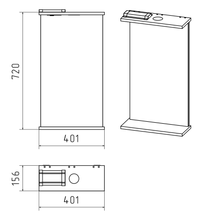 Зеркало (40х72) Misty Магнолия 40 Э-Маг02040-01Св