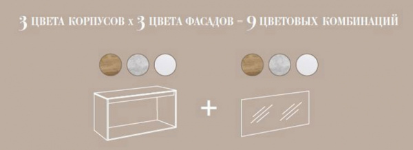 Корпус тумбы под раковину Aqwella 5 Stars Mobi 100 MOB0110BS