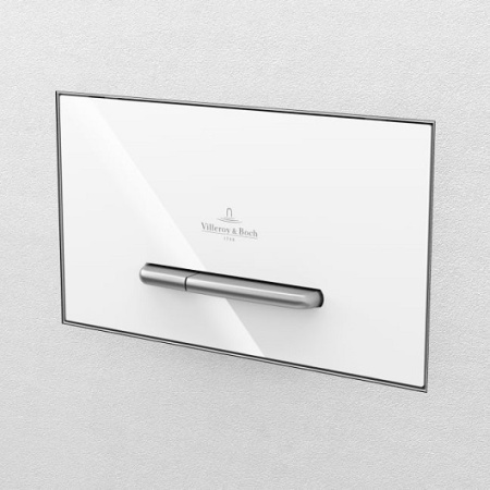 Кнопка смыва унитаза Villeroy&Boch ViConnect 922160RE белое стекло