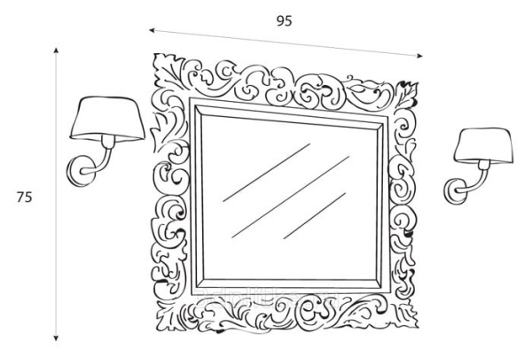 Зеркало (75х95) Cezares Michela New Classico 620/N