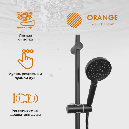 Душевая стойка Orange O-Shower OW02b черный матовый