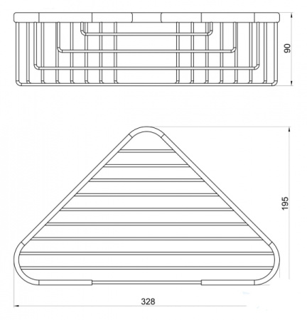 Угловая полка для ванной Novaservis Metalia Wire Programme 6079.0