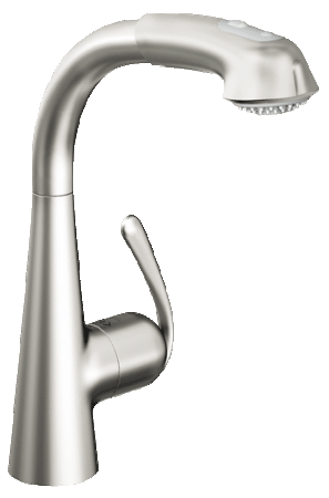 Смеситель однорычажный для мойки Grohe Zedra 32553 SD0 (32553SD0) суперсталь