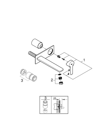 Cмеситель раковины Grohe Lineare New 23444 001 (23444001) хром
