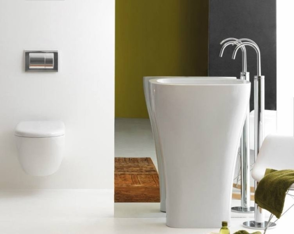 Раковина напольная (60х40) Kerasan Aquatech 374201 белый