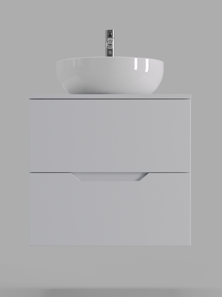 Тумба с раковиной подвесная 60 см Orange Line Li-60TuwMDF+B07-420W белый