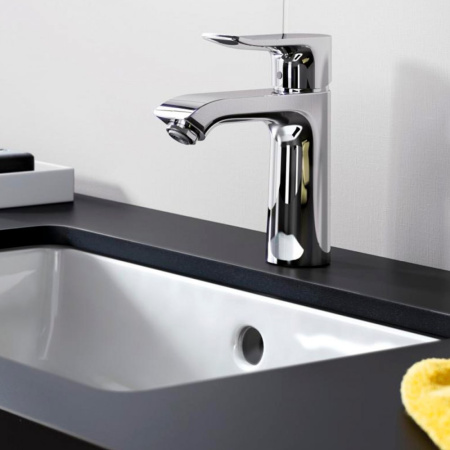 Смеситель для раковины без донного клапана Hansgrohe Metris 31084000 хром