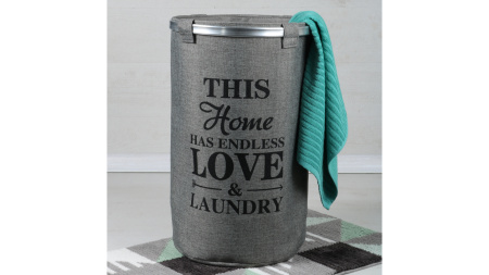 Корзина для белья FIXSEN серая FX-1031А