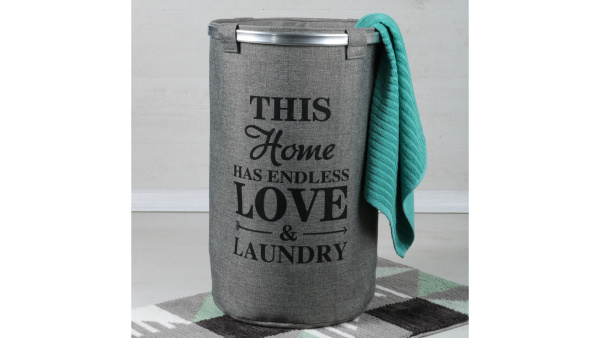 Корзина для белья FIXSEN серая FX-1031А