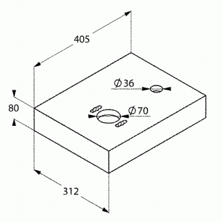 Столешница Kludi Esprit 56CM142