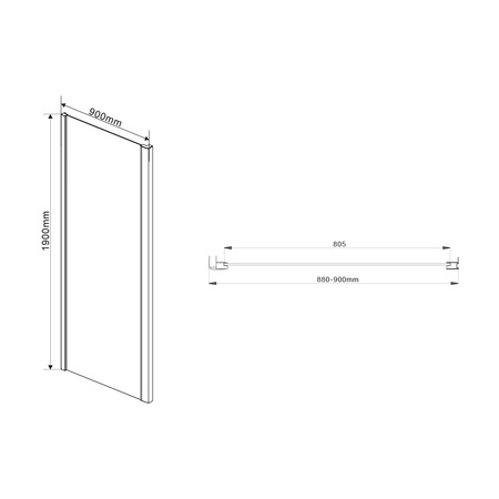 Душевой уголок Vincea  Intra VSR-1I708090CL (80х90) хром, стекло прозрачное