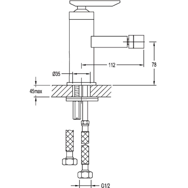 Смеситель для биде Cezares Siesta SIESTA-F-BS-01-W0
