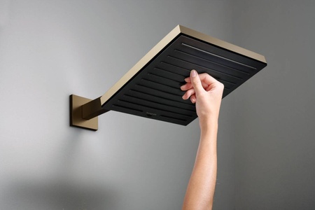 Кронштейн для верхнего душа 390 мм Hansgrohe Pulsify E 24337140 шлифованная бронза