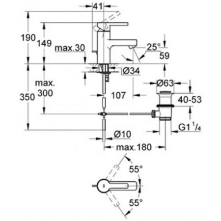 Смеситель для раковины Grohe Lineare 32114 000 (32114000) хром 