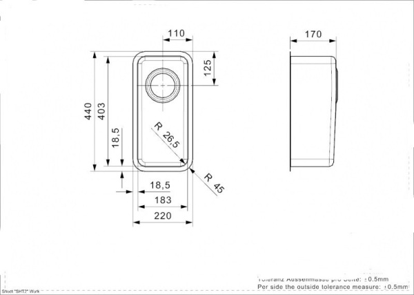 Мойка кухонная Reginox Kansas L Small (18х40) 42416