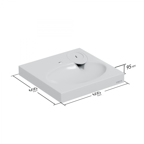 Раковина над стиральной машиной (60х60) СаНта Луна 900103