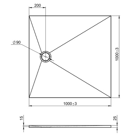 Душевой поддон Jacob Delafon Tolbiac (100x100) E6D328RU-NGM