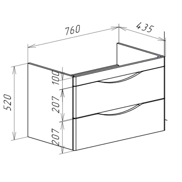 Тумба под раковину Bellezza Санриса 80 4630113000367