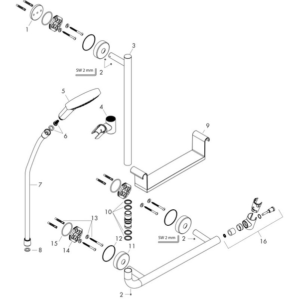 Душевой гарнитур Hansgrohe Raindance Select S 120 3jet left 26324000