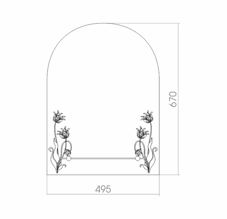 Зеркало (50х67) Silver Mirrors   Букет 00000288
