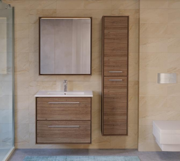 Тумба под раковину RAVAL Frame 75 подвесная Дуб трюфель Fra.01.75/P/DT