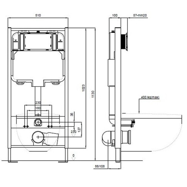 Инсталляция для подвесного унитаза Aquatek Standart INS-0000001