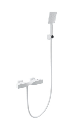 Смеситель для душа с термостатом WONZON & WOGHAND Twist, белый матовый WW-B2025-A-MW
