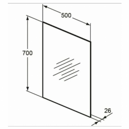 Зеркало (50х70) Ideal Standard MIRROR&LIGHT T3259BH