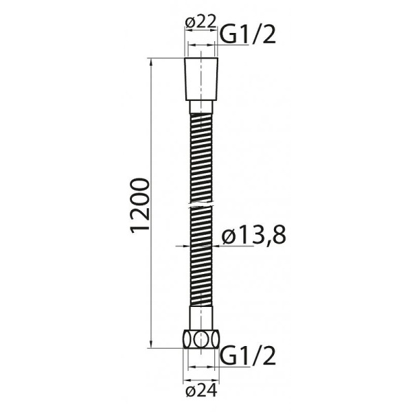 Душевой шланг Cezares Czr CZR-U-FMDC-120-03/24 Душевой шланг Cezares Czr CZR-U-FMDC-120-03/24