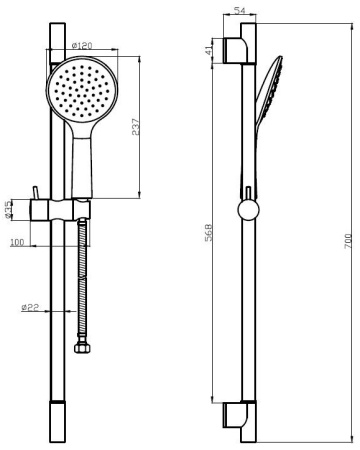 Душевой гарнитур Esko SCS851