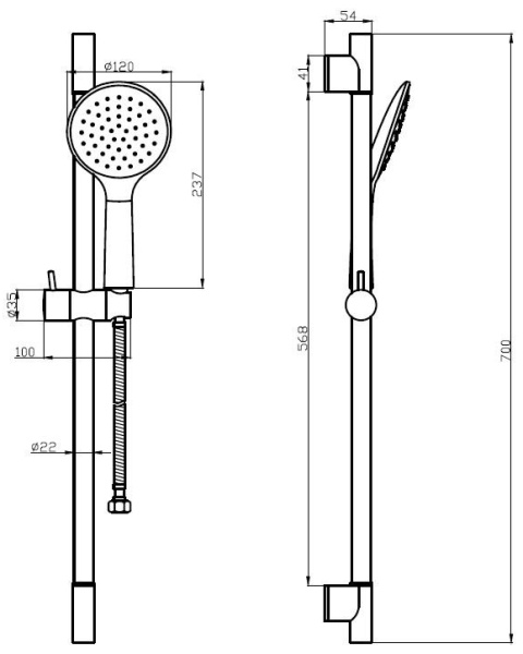 Душевой гарнитур Esko SCS851