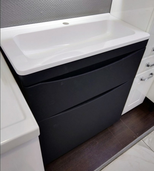 Тумба под раковину напольная Style Line Бергамо СС-00002363 черный