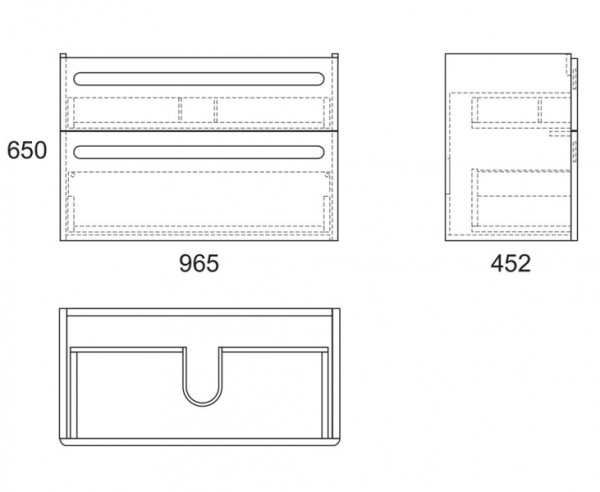 Тумба под раковину Owl 1975 Otalia, 100 см, 2 ящика OW04.07.00