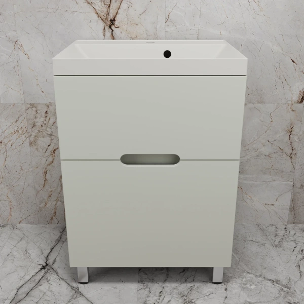 Тумба напольная без раковины 60 см Style Line Матис ЛС-00002432 оливковый матовый