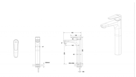 Смеситель для раковины Bravat Source F1173218BW-A9-ENG